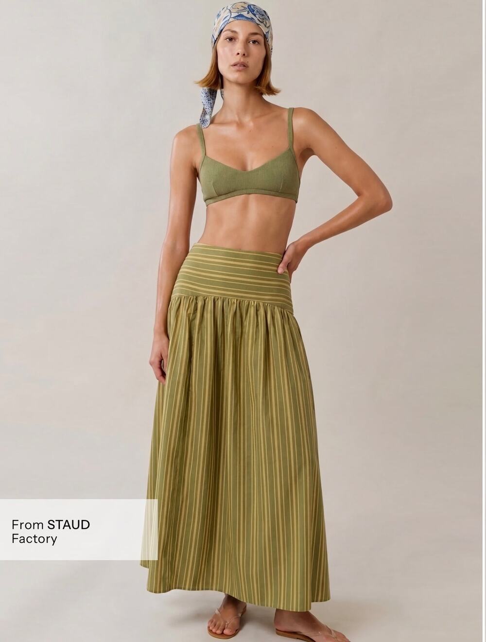 New Caara Vashti citrus stripe maxi skirt $172 sz 0